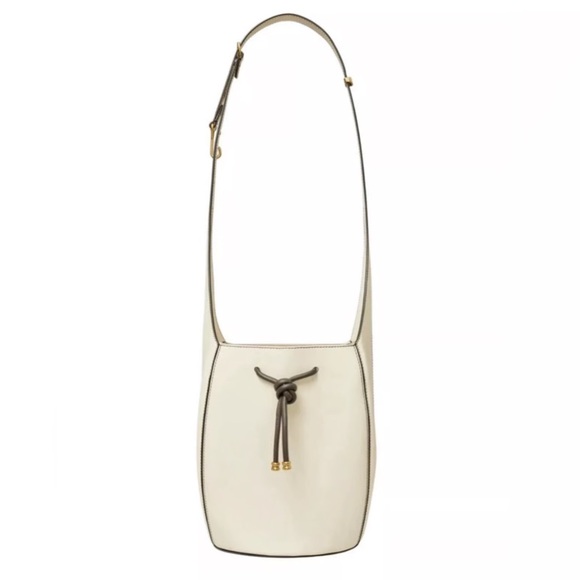 🔥🔥🔥Tory Burch Leather Drawstring Bucket Bag Shoulder Bag - Picture 2 of 12